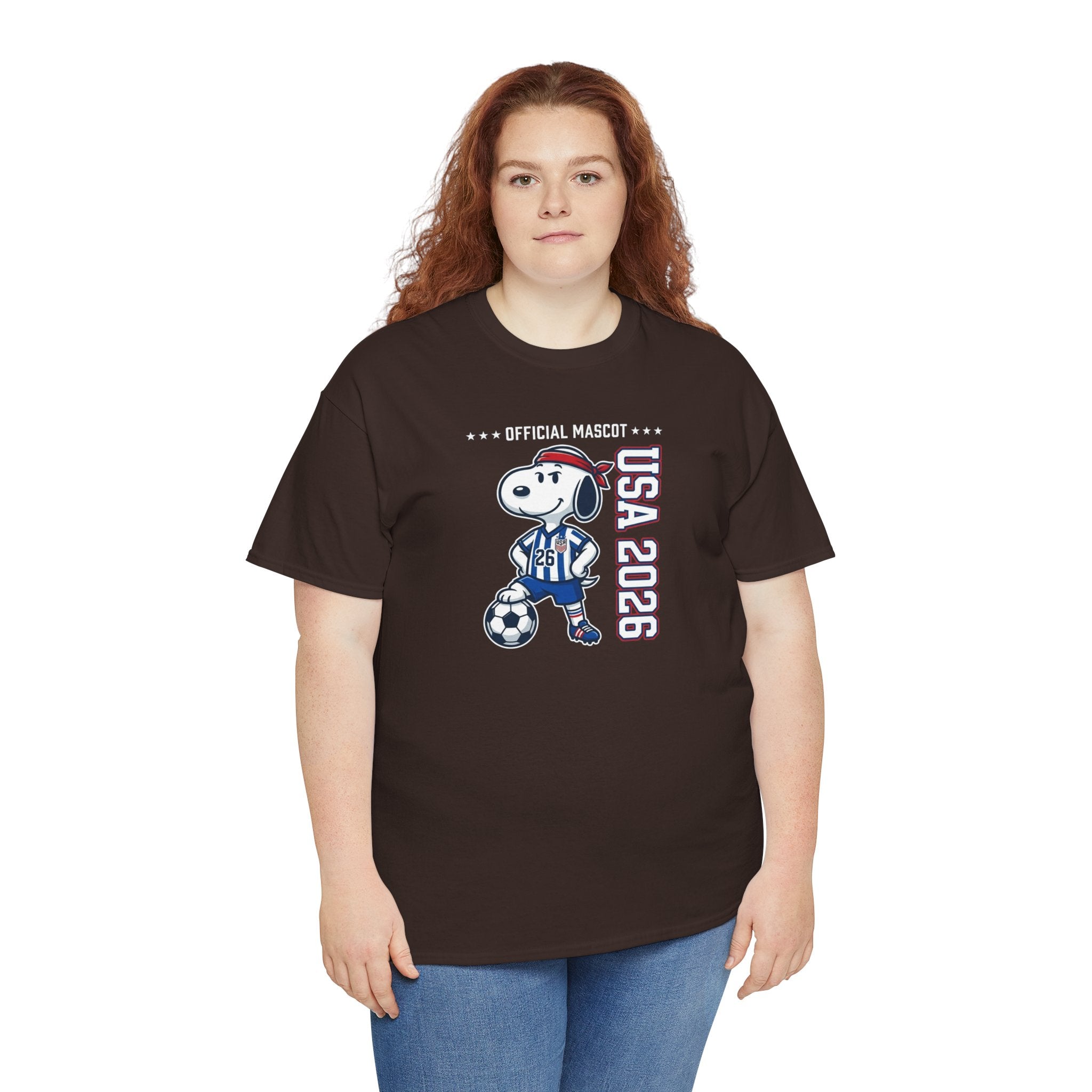 Snoopy Soccer Mascot Tee | USA 2026 Soccer Shirt