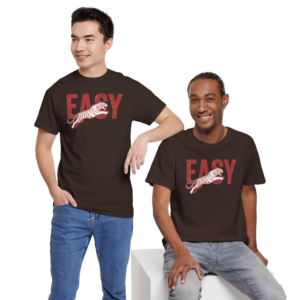 Easy Tiger T-Shirt | Retro Red Text with Tiger Graphic