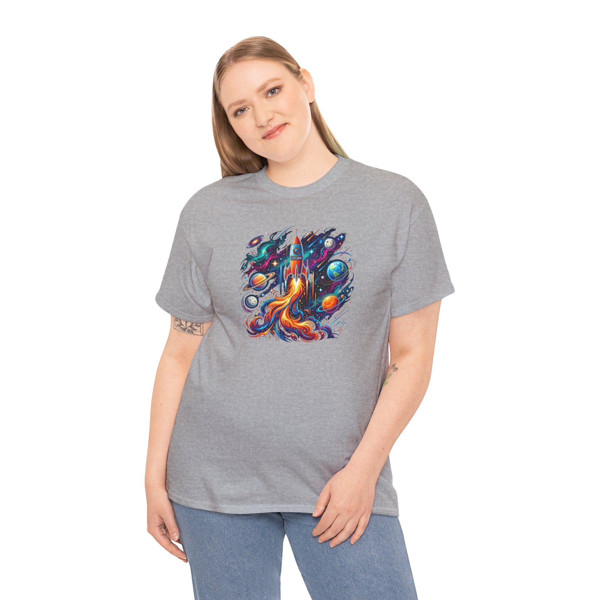 Galaxy Fox, T-Shirt | Cosmic Fox Illustration, Colorful Space Art