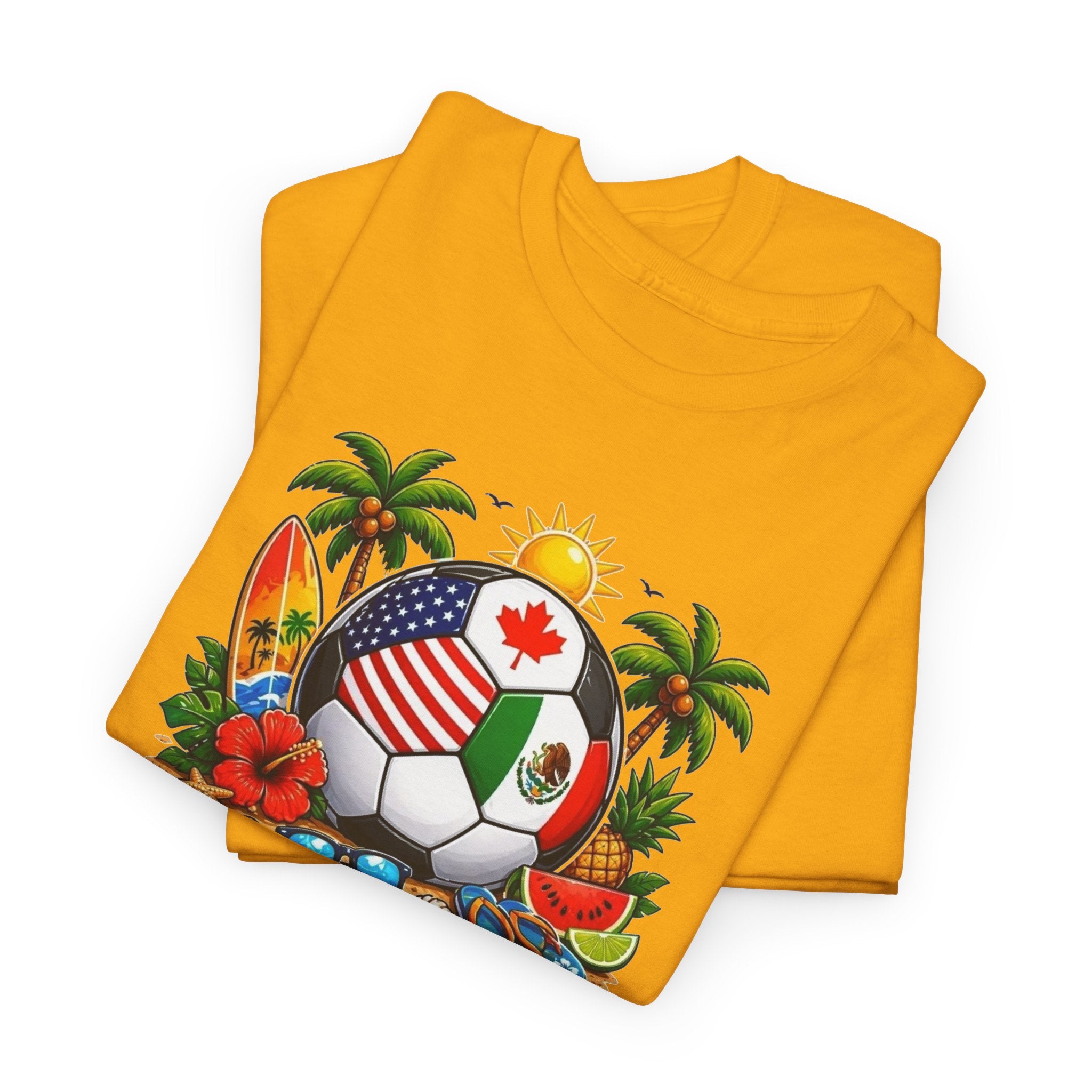 Tropical Soccer Ball Tee | Canada Flag Football 2026