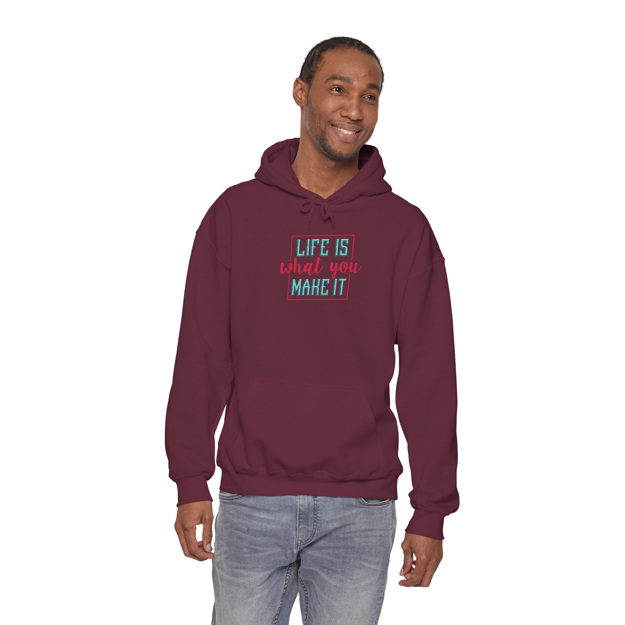 Life Is What You Make It Hoodie | Inspirational Quote Graphic Hoodie