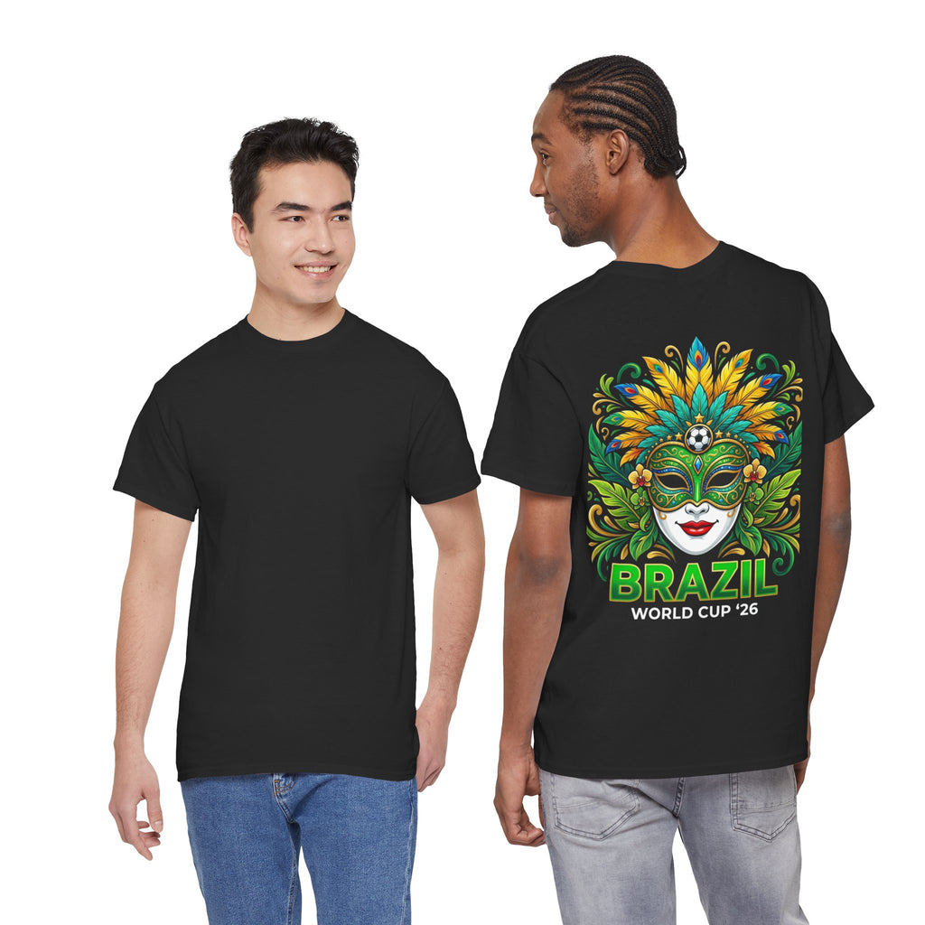 Brazil Carnival Mask Tee | World Cup '26 Soccer Floral Headdress