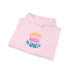 Support Women in Sports Hoodie | Rainbow Text Athletic Advocacy Sweatshirt