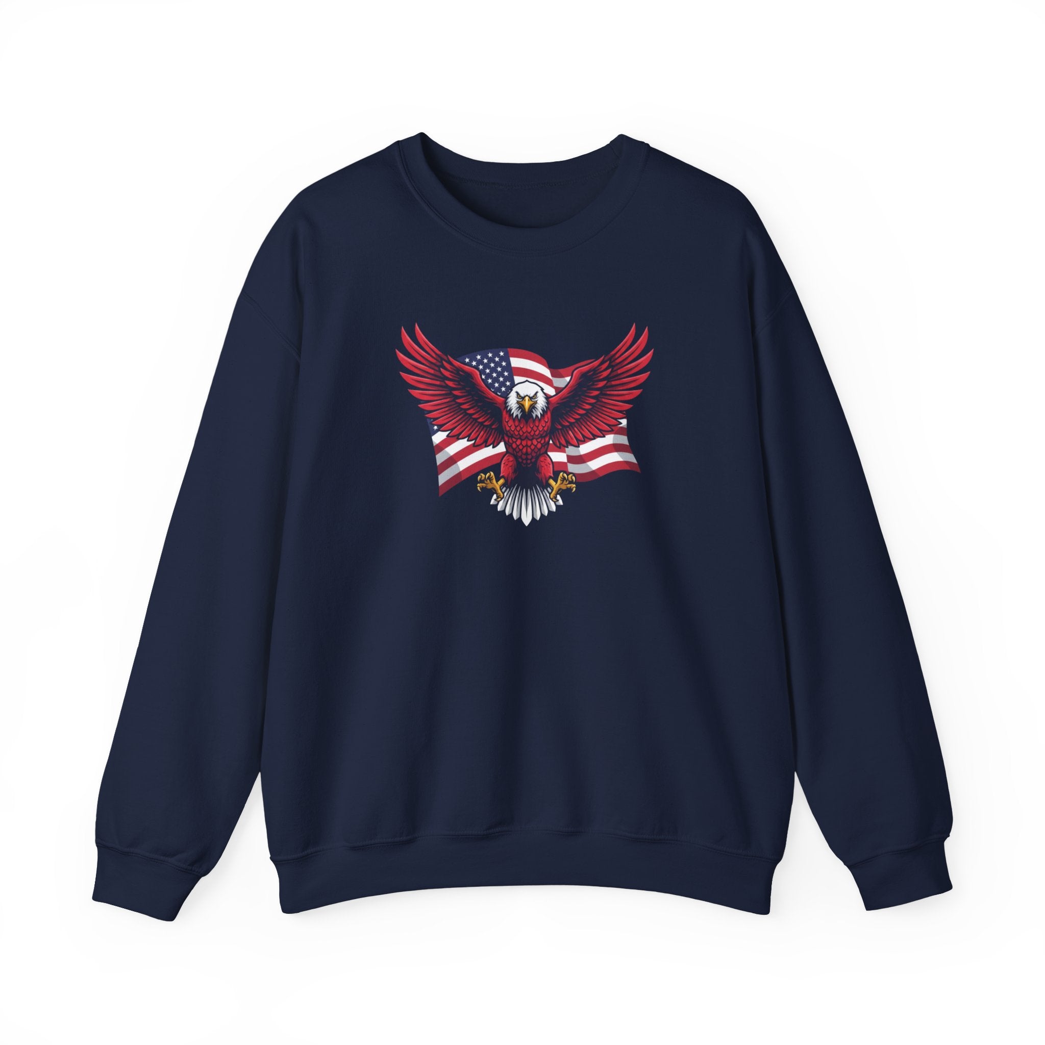 American Flag Bald Eagle Sweatshirt | Patriotic USA Eagle Crewneck