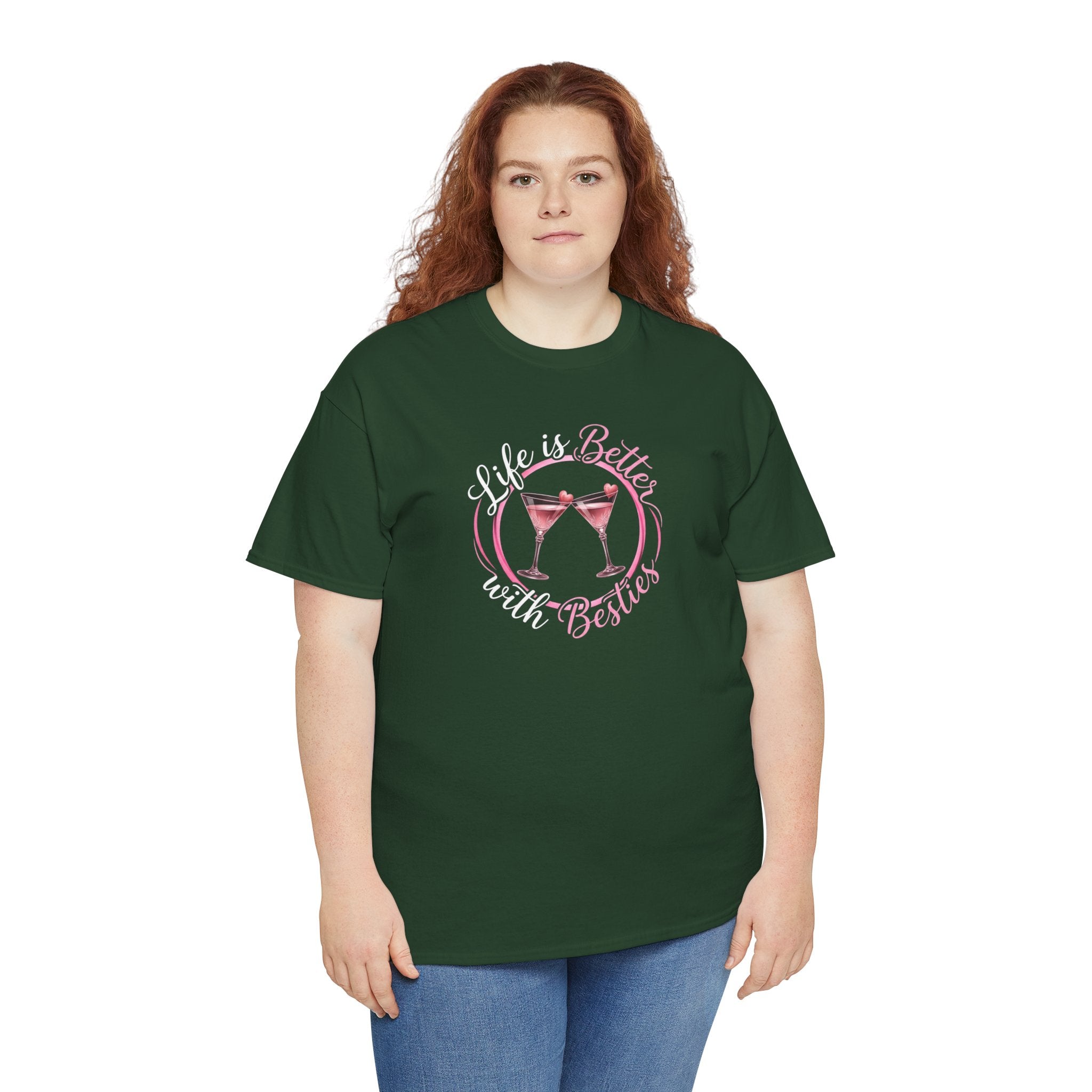 Life Is Better With Besties T-Shirt | Cheers Cocktail Friends Tee