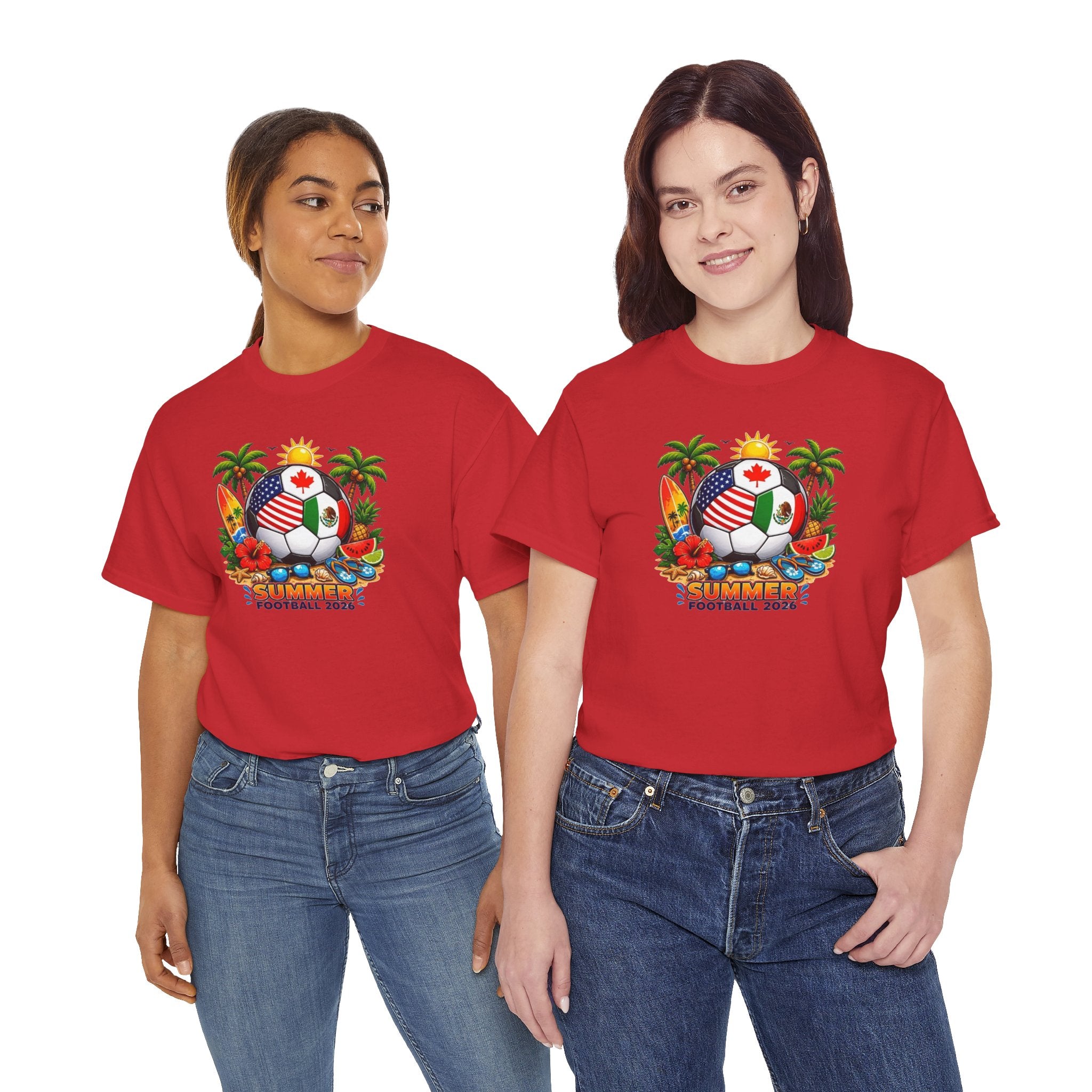 Tropical Soccer Ball Tee | Canada Flag Football 2026