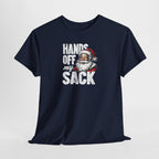Hands Off My Sack Santa T-Shirt | Funny Christmas Holiday Tee