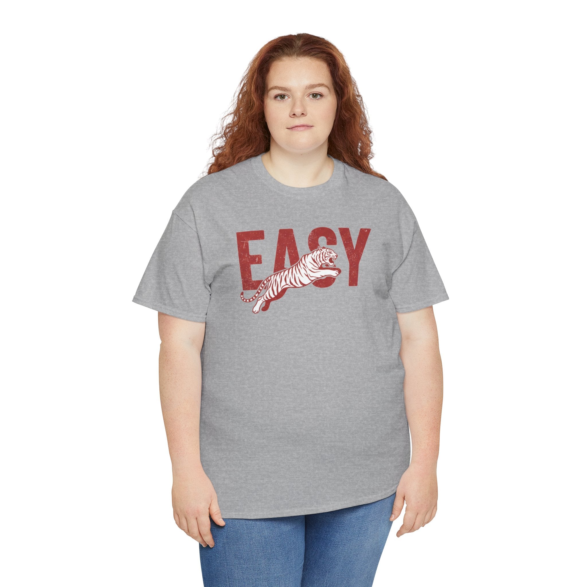 Easy Tiger T-Shirt | Retro Red Text with Tiger Graphic