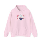 Presidents Day Diamond Flag Hoodie | Patriotic Red White Blue