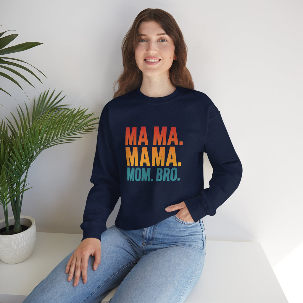 Mama Mama Mom Bro sweatshirt | Mother day Retro stacked text