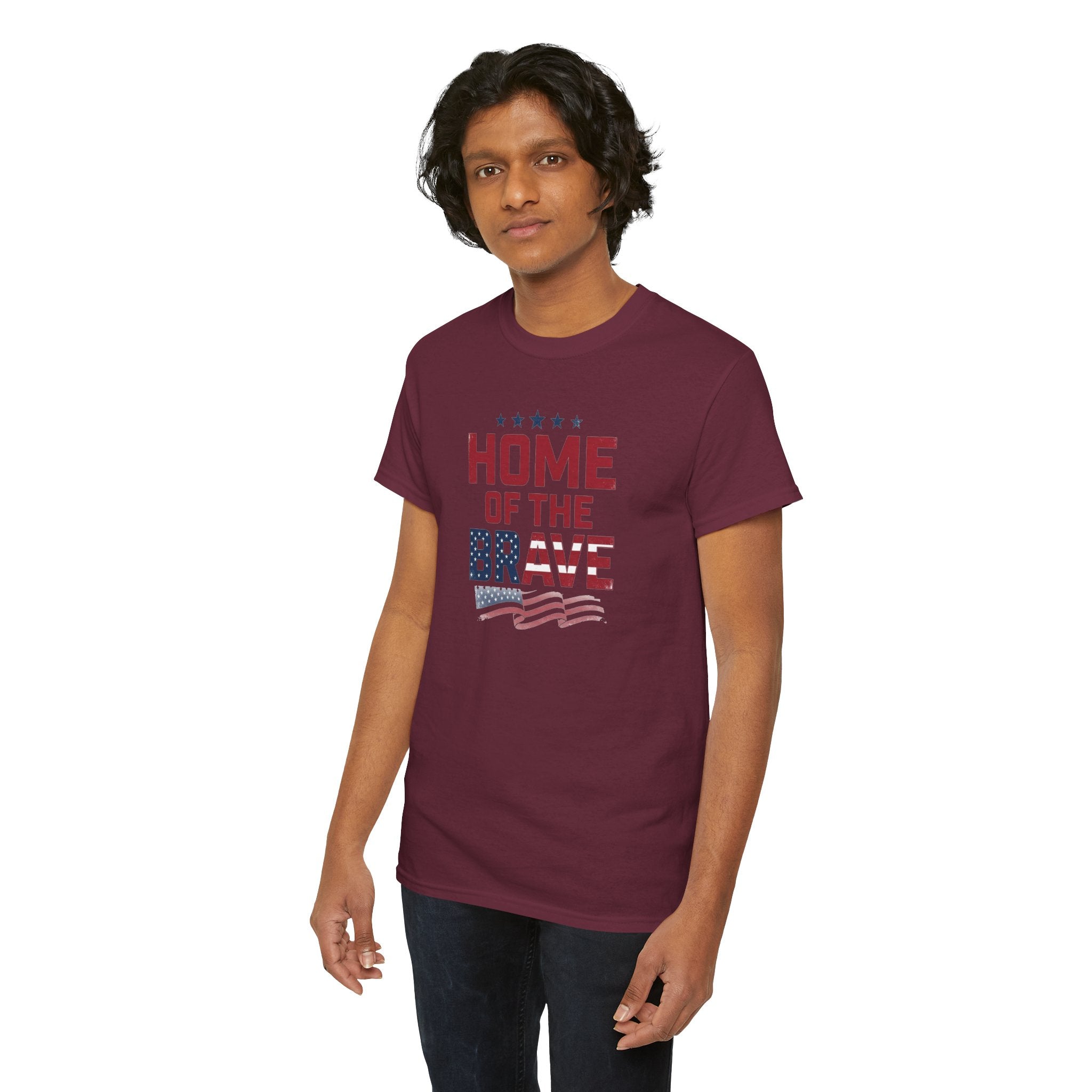 Home of the Brave T-Shirt | American Flag Patriotic Tee