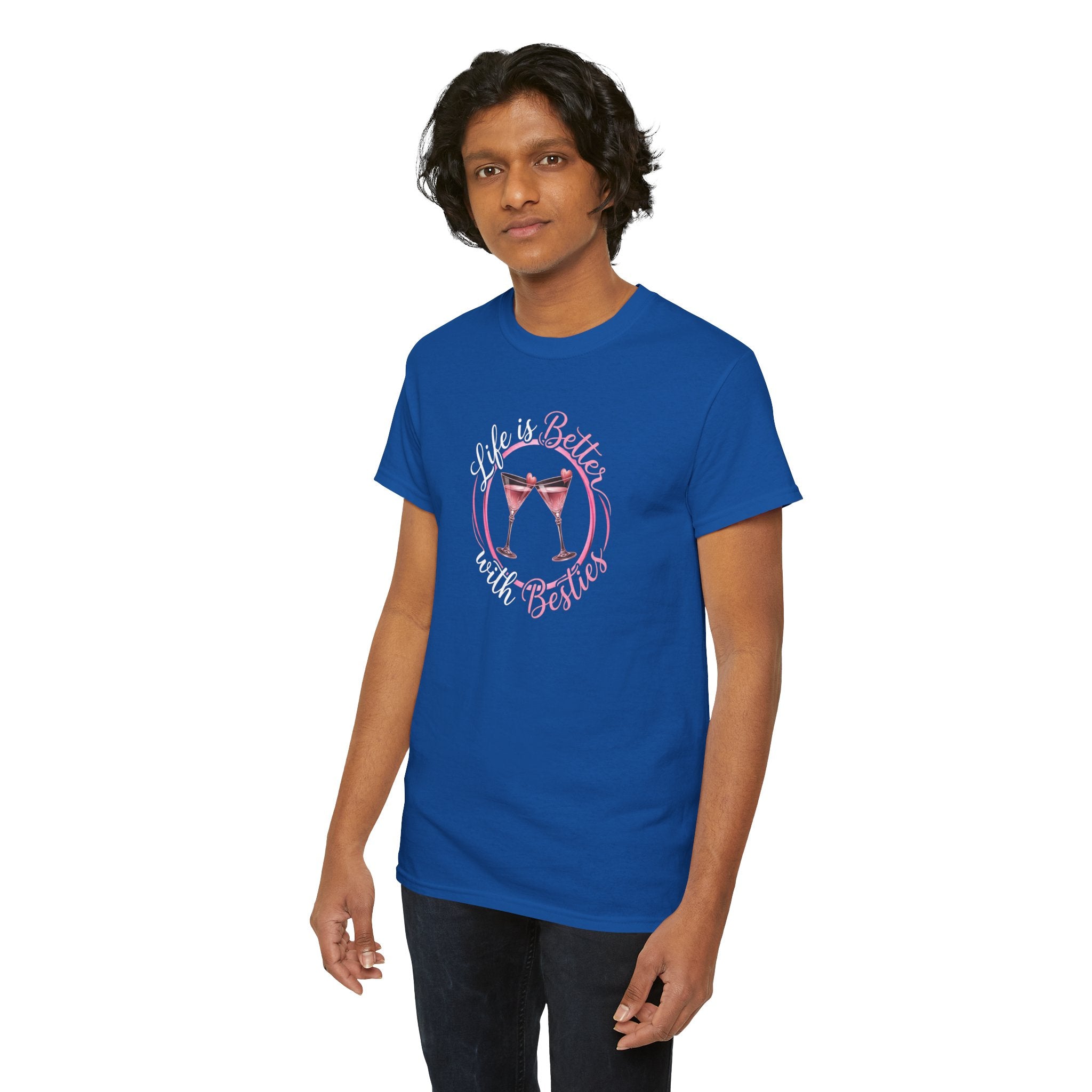 Life Is Better With Besties T-Shirt | Cheers Cocktail Friends Tee
