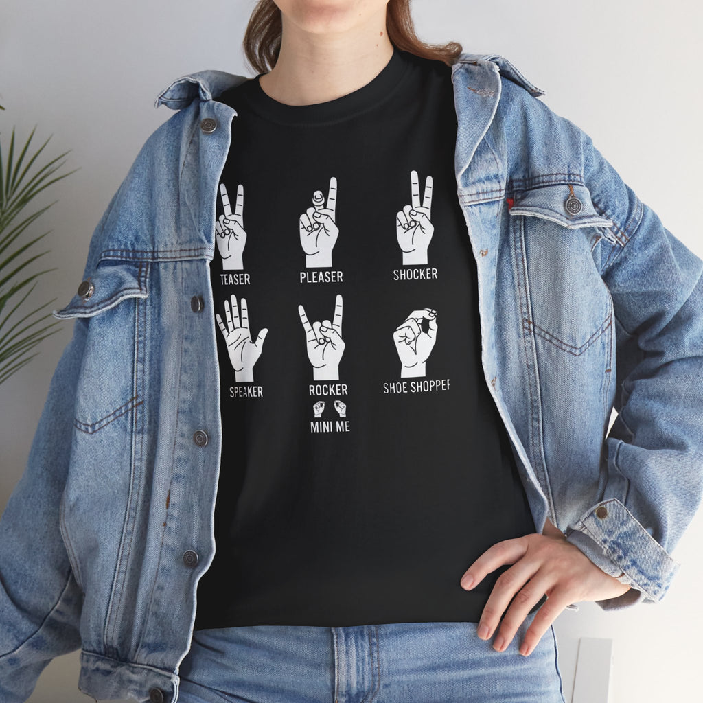 Hand Gesture Illustration T-Shirt | Sign Language Inspired Graphic Tee