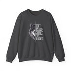 Wolf Half-Face Portrait Don't Mistake Silence For Weakness Crewneck