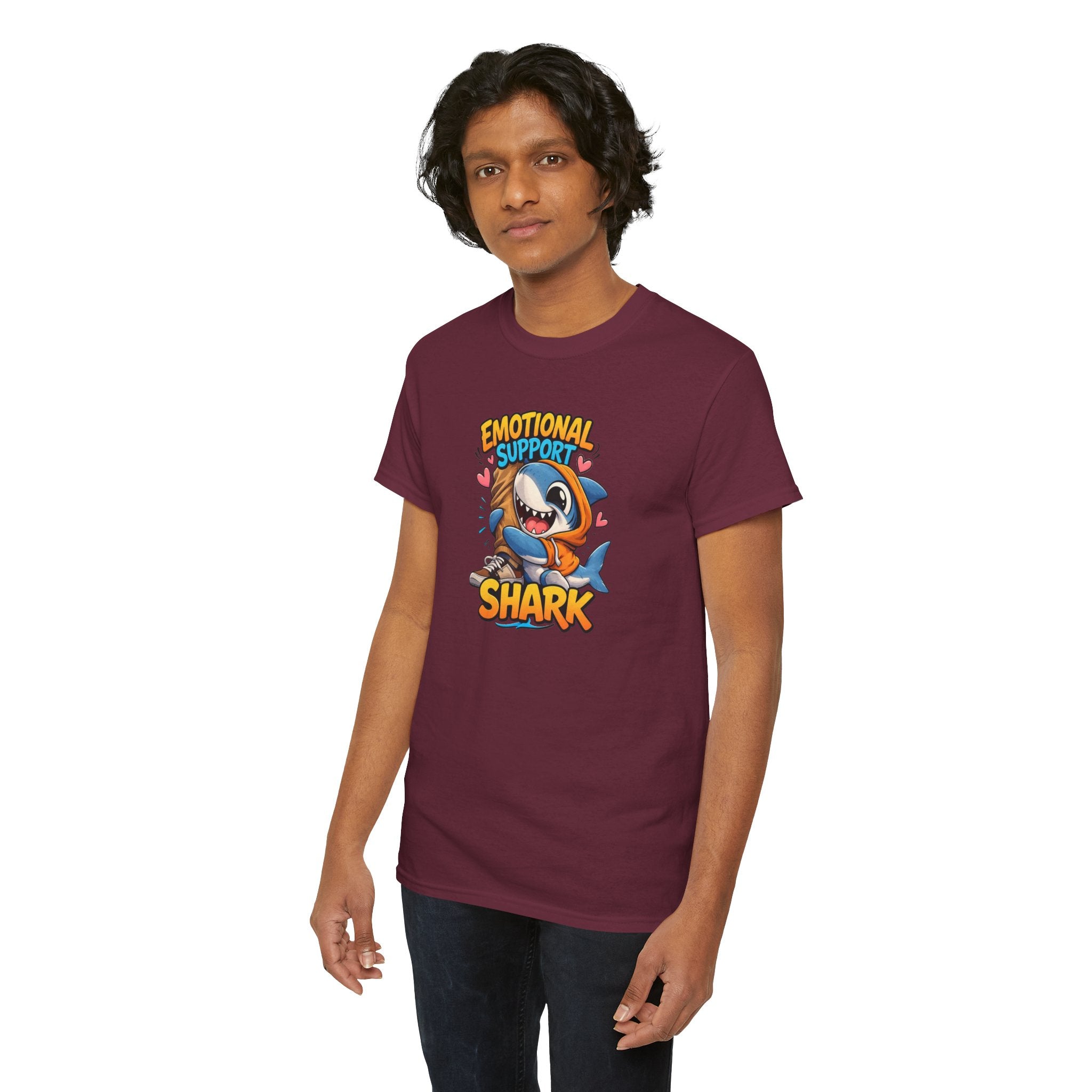 Emotional Support Shark Tee | Cute Cartoon Shark Graphic T-Shirt