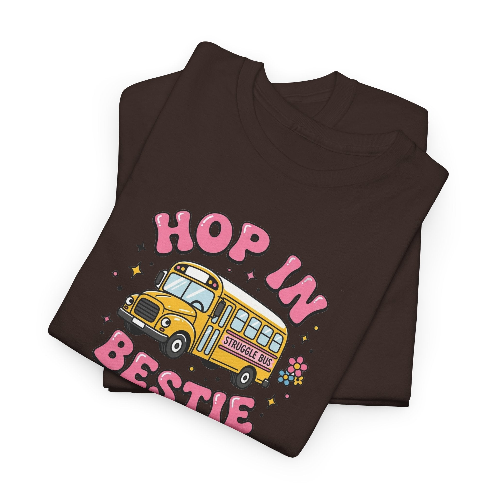 Hop In Bestie Van graphic tee | Retro camper, cute pastel design