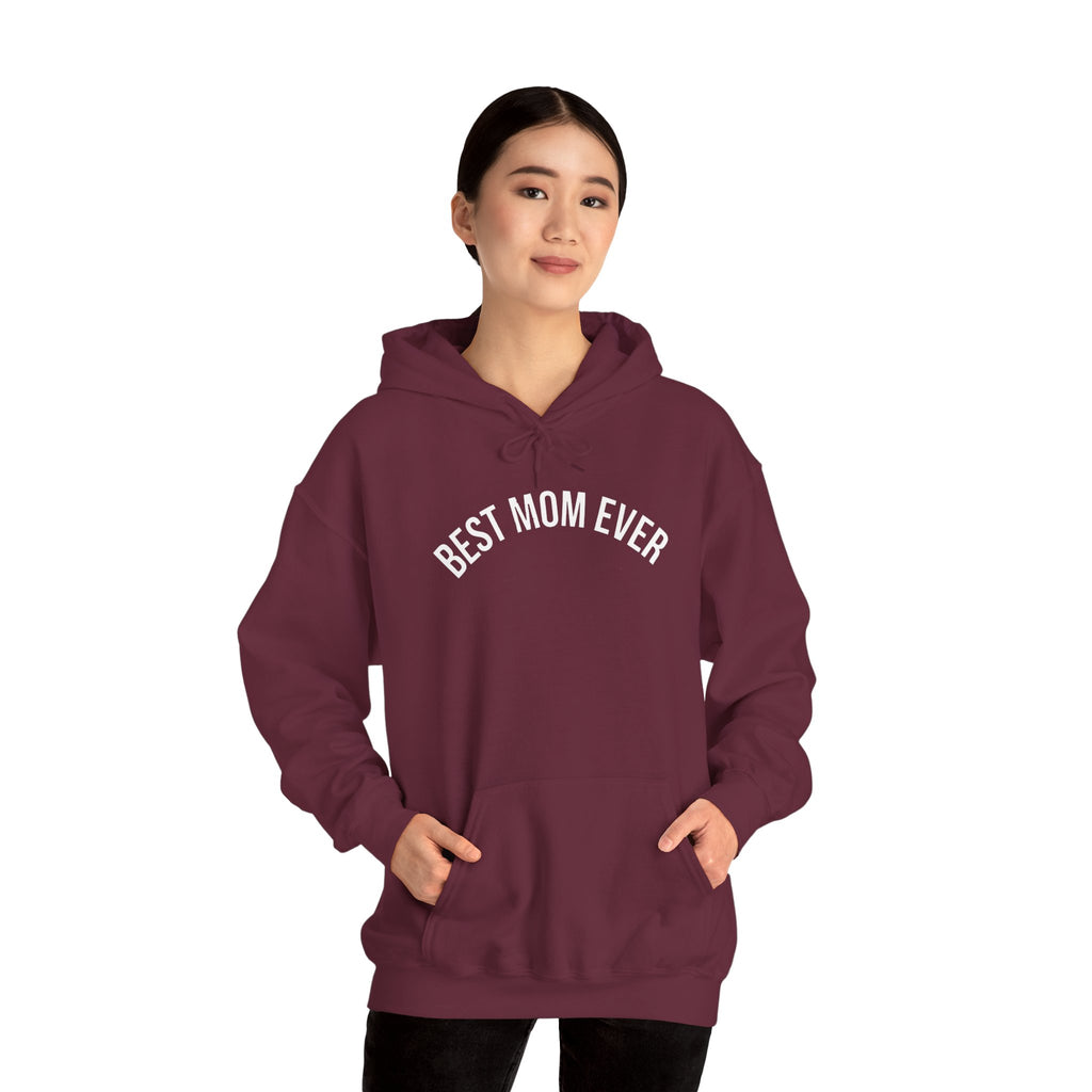 Best Mom Ever Hoodie | 'Best Mom Ever' Text Hooded Sweatshirt