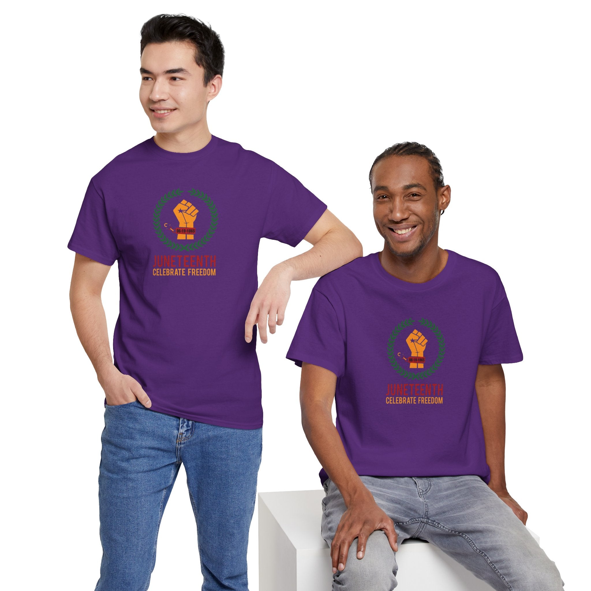 Juneteenth Celebrate Freedom T-Shirt | Raised Fist Laurel Wreath
