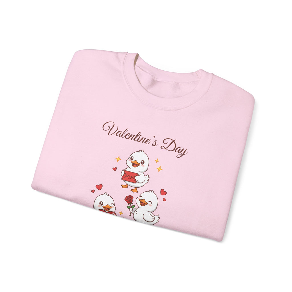 Valentine's Day Duckies Crewneck Sweatshirt | Valentine Day Hearts