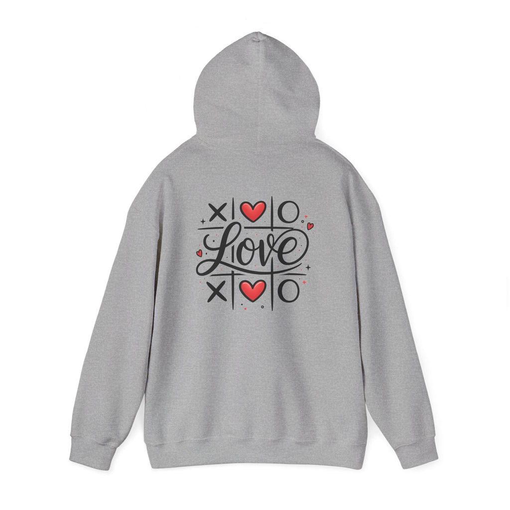 Valentine's Day Love Hoodie | Tic-Tac-Toe Design