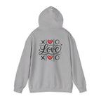 Valentine's Day Love Hoodie | Tic-Tac-Toe Design