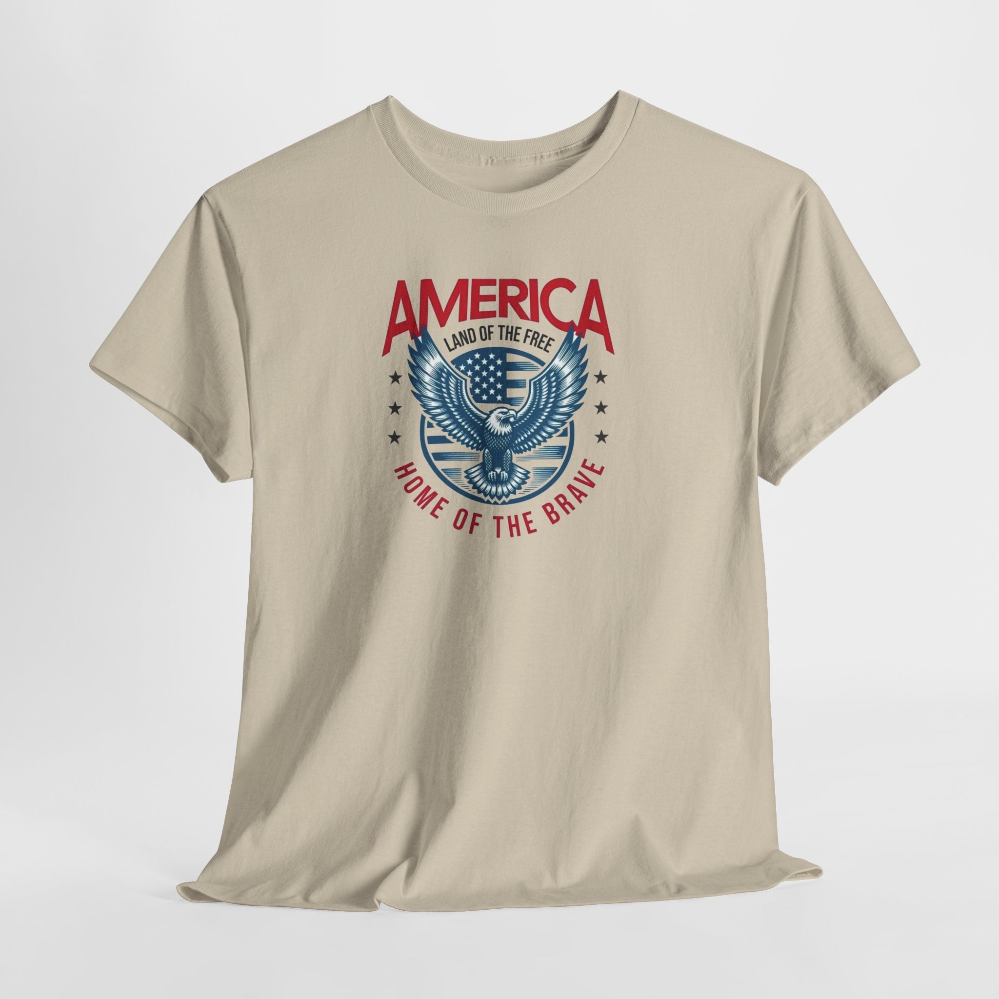 America Land of the Free Home of the Brave Eagle Patriotic T-Shirt