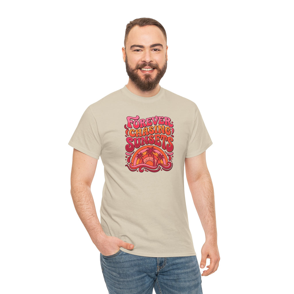 Forever Chasing Sunsets T-Shirt | Retro Sunset Graphic Tee