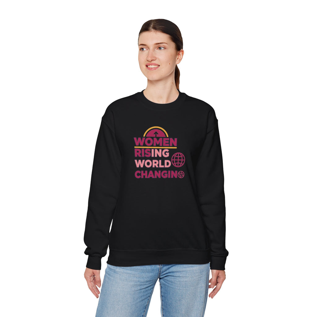 Women Rising World Changing Sweatshirt | Feminist Globe Graphic