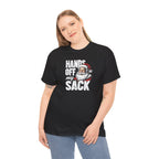 Hands Off My Sack Santa T-Shirt | Funny Christmas Holiday Tee