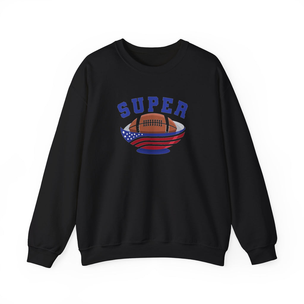 Super Football with American Flag Sweatshirt | Patriotic Sports Crewneck
