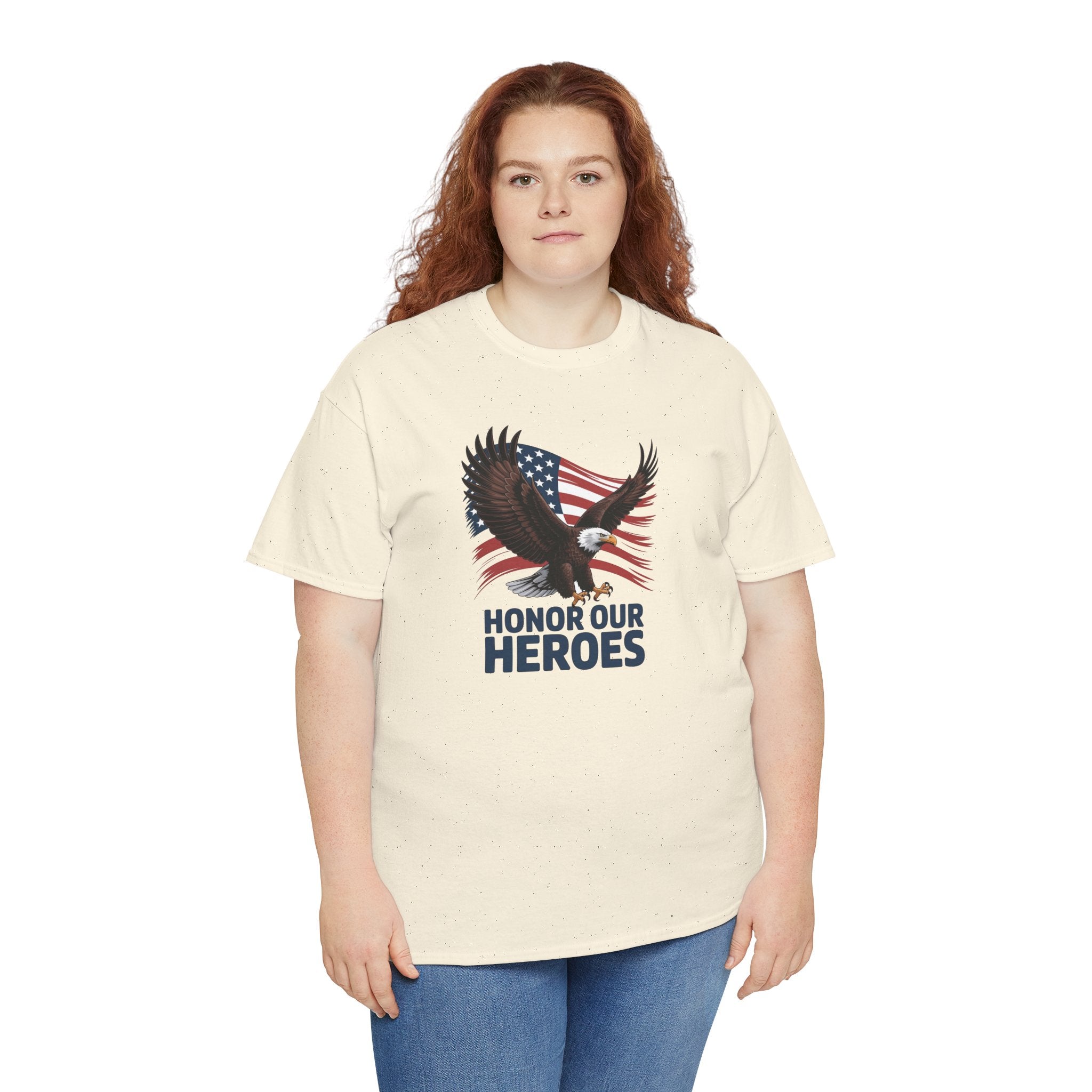 Honor Our Heroes Eagle T-Shirt | American Flag Patriotic Tee