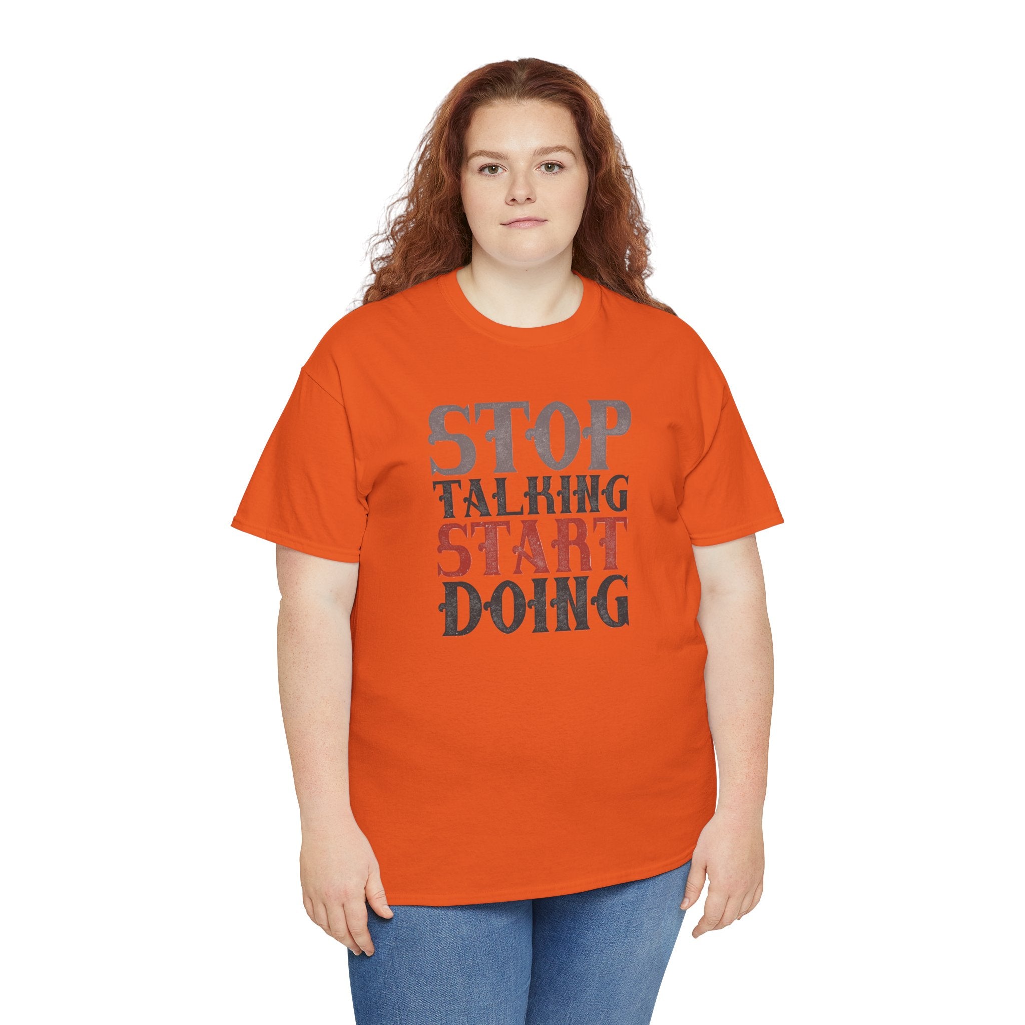 Stop Talking Start Doing T-Shirt | Motivational Typography Tee