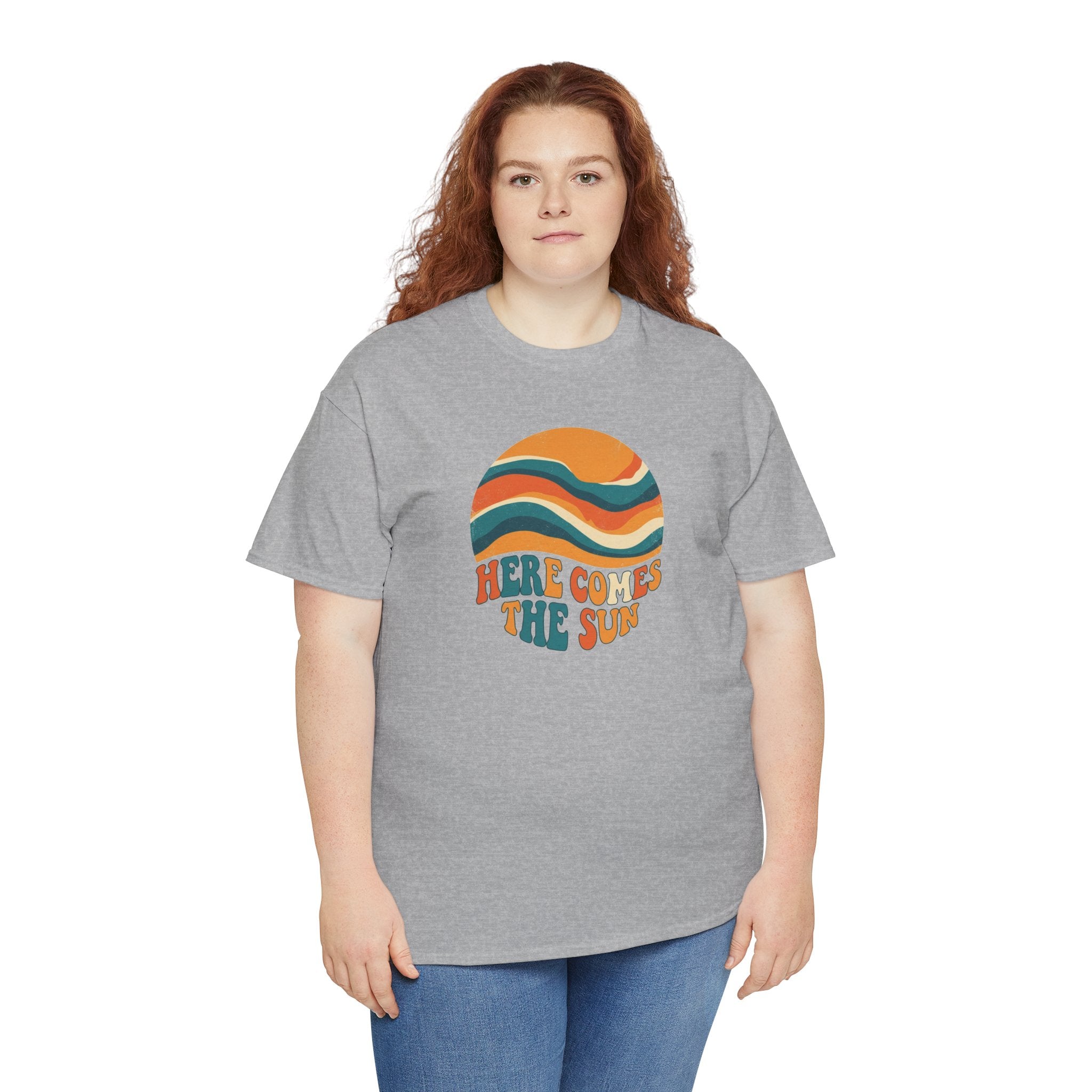 Here Comes The Sun T-Shirt | Retro Sun Waves Graphic Tee