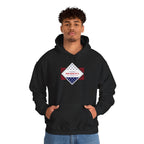 Presidents Day Diamond Flag Hoodie | Patriotic Red White Blue