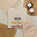 Beer + Football = Happiness T-Shirt | Football Fan Tee, Beer Lover Shirt