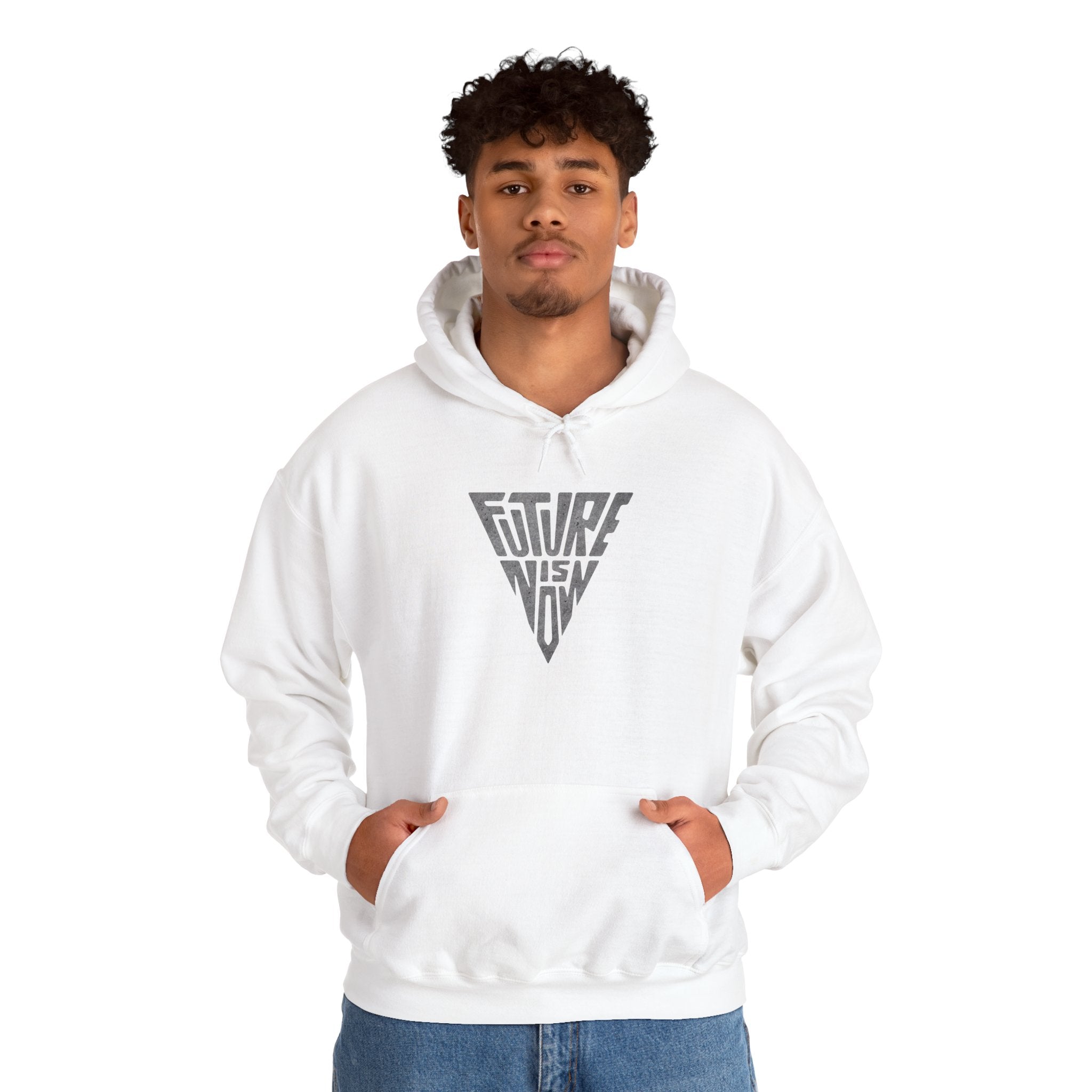 Future Vision Triangle Hoodie | Geometric Typographic Logo