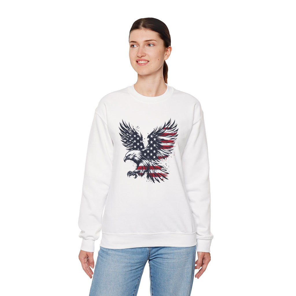 American Flag Eagle sweatshirt | Patriotic Bald Eagle graphic