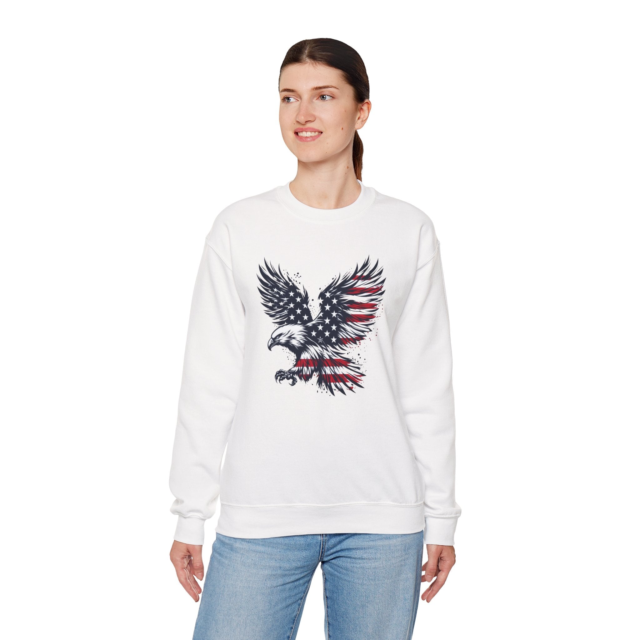 American Flag Eagle sweatshirt | Patriotic Bald Eagle graphic