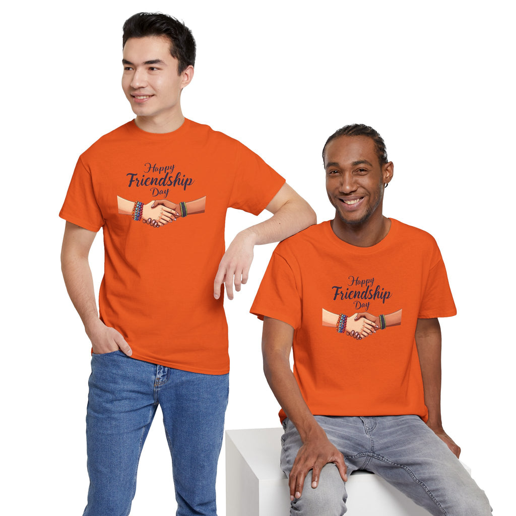 Happy Friendship Day Handshake Tee | Friendship Graphic T-Shirt