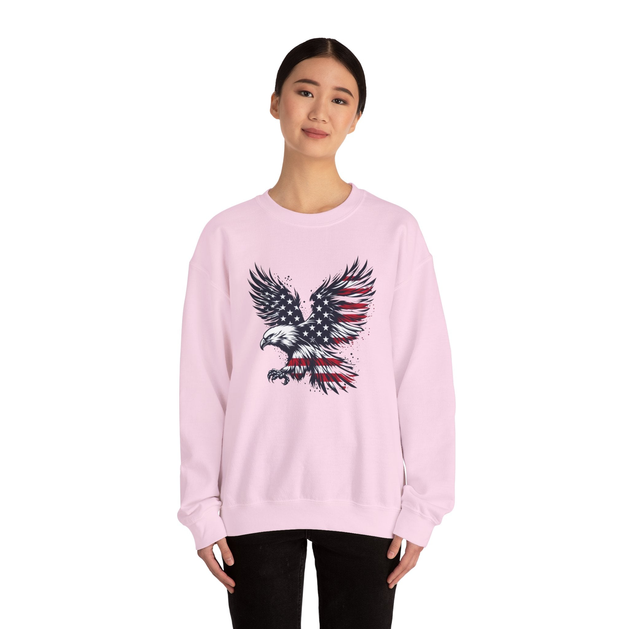 American Flag Eagle sweatshirt | Patriotic Bald Eagle graphic