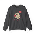Valentine's Day Be My Boo Sweatshirt | Cute Ghost Holding Heart Balloon