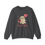 Valentine's Day Be My Boo Sweatshirt | Cute Ghost Holding Heart Balloon
