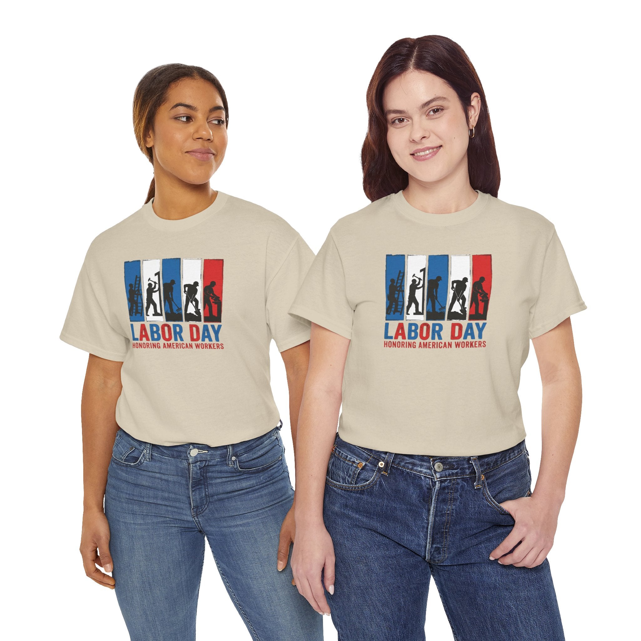 Labor Day American Workers T-Shirt | Patriotic Red White Blue