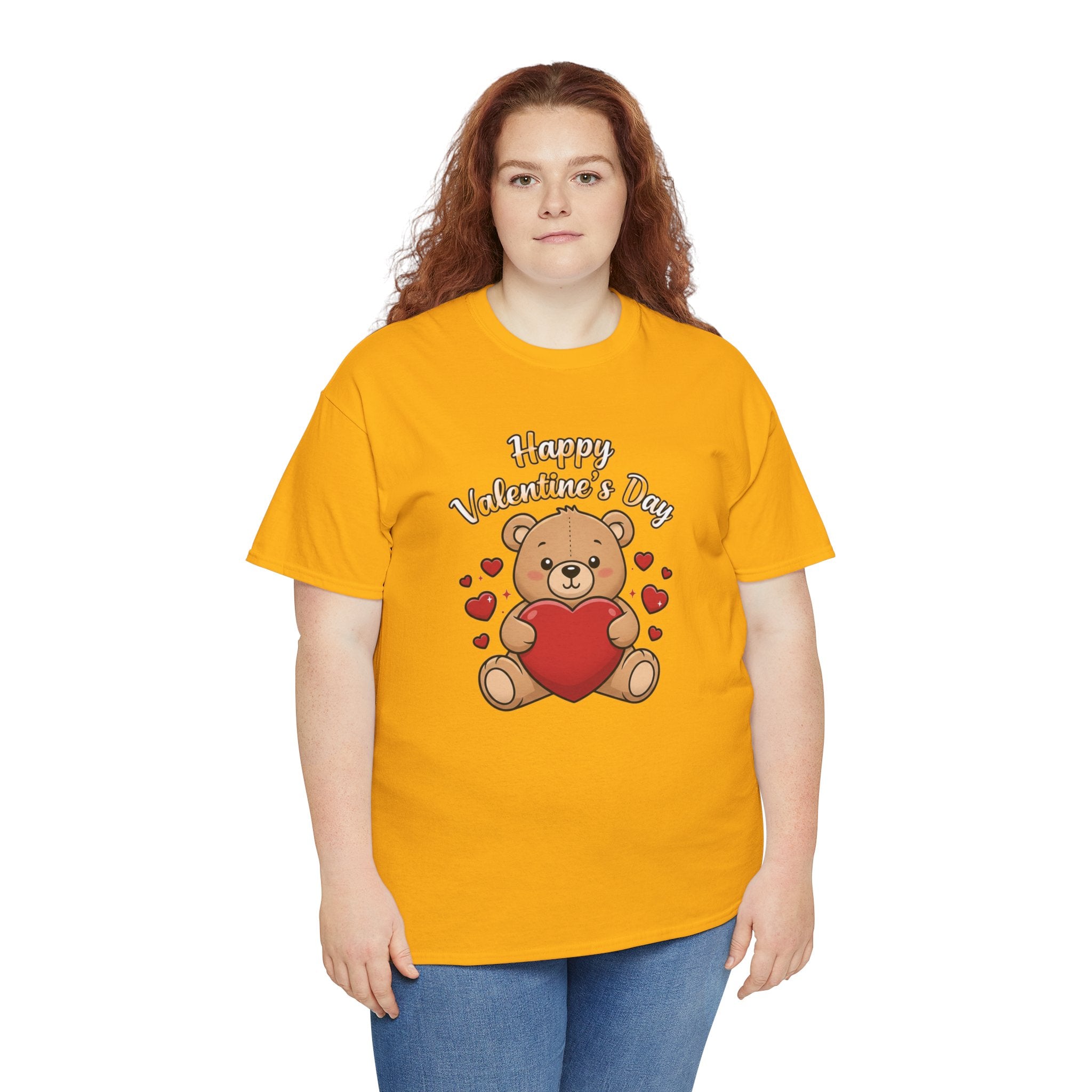 Happy Valentine's Day Teddy Bear T-Shirt | Cute Heart Love Tee