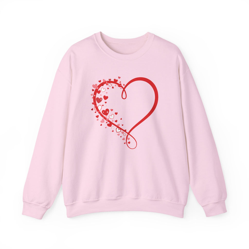 Valentine's Day Red Heart Swirl Sweatshirt | Valentine Heart Crewneck