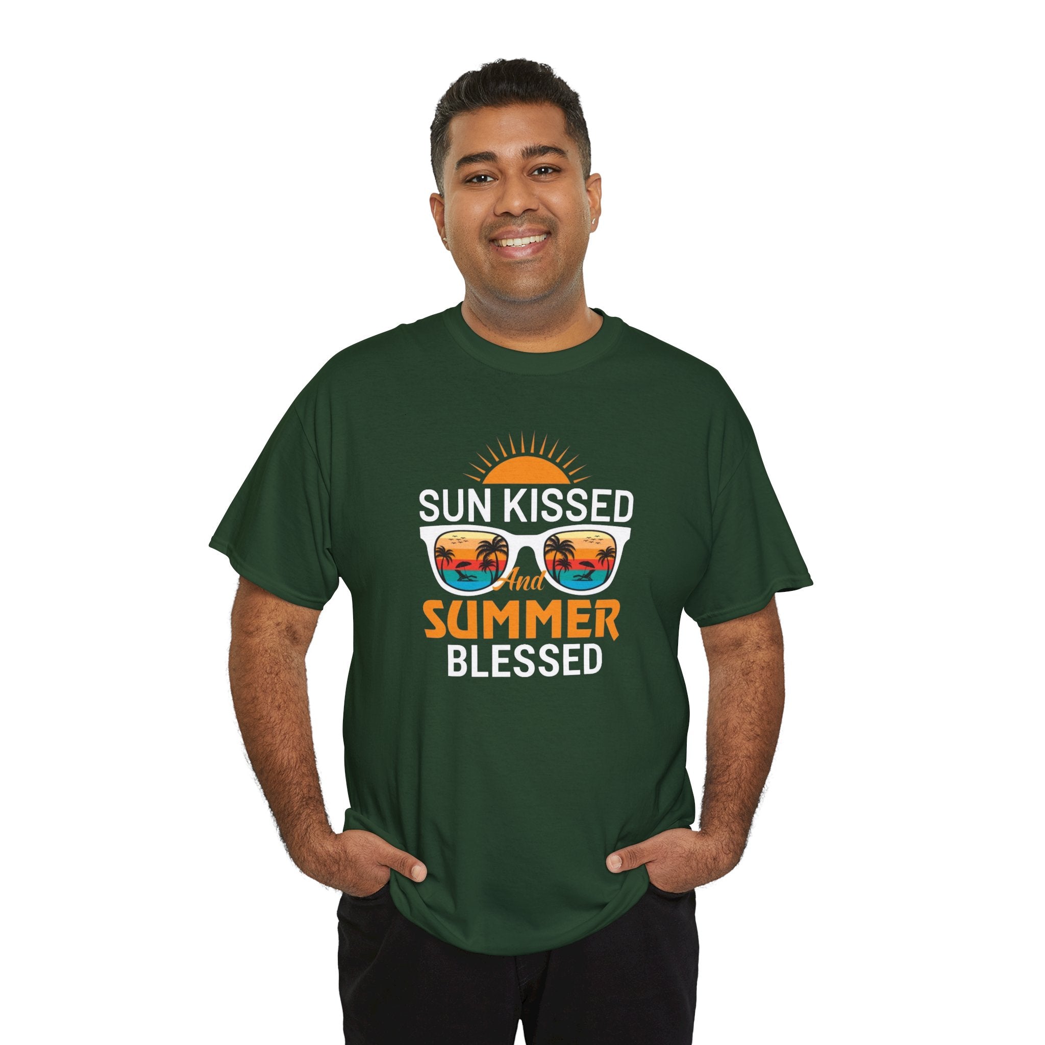 Sun Kissed and Summer Blessed T-Shirt - Beach Vibes Graphic Tee
