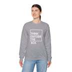 Think Outside The Box Sweatshirt | Graphic Typography Crewneck
