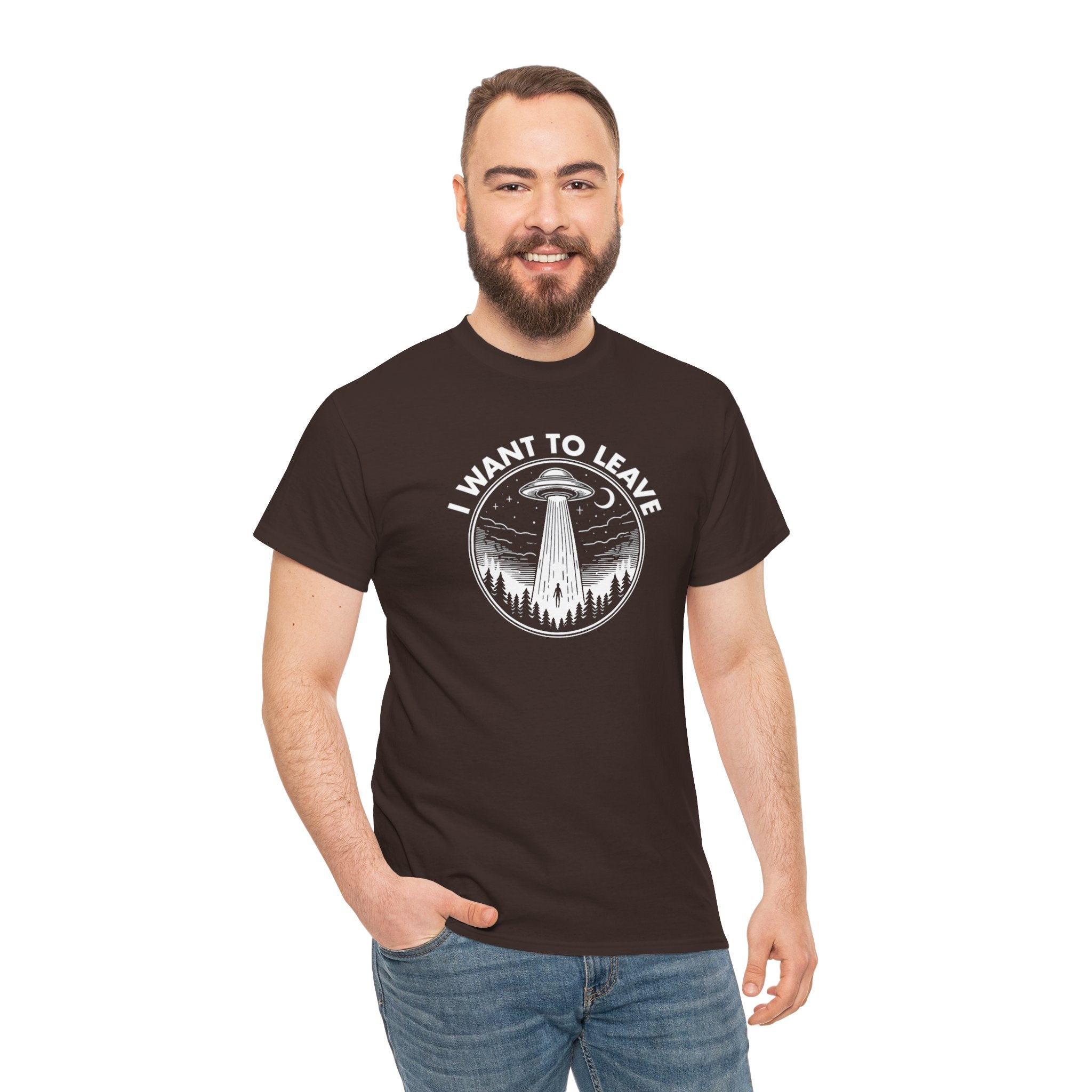 I Want To Leave UFO Abduction Tee | Alien Spaceship Shirt
