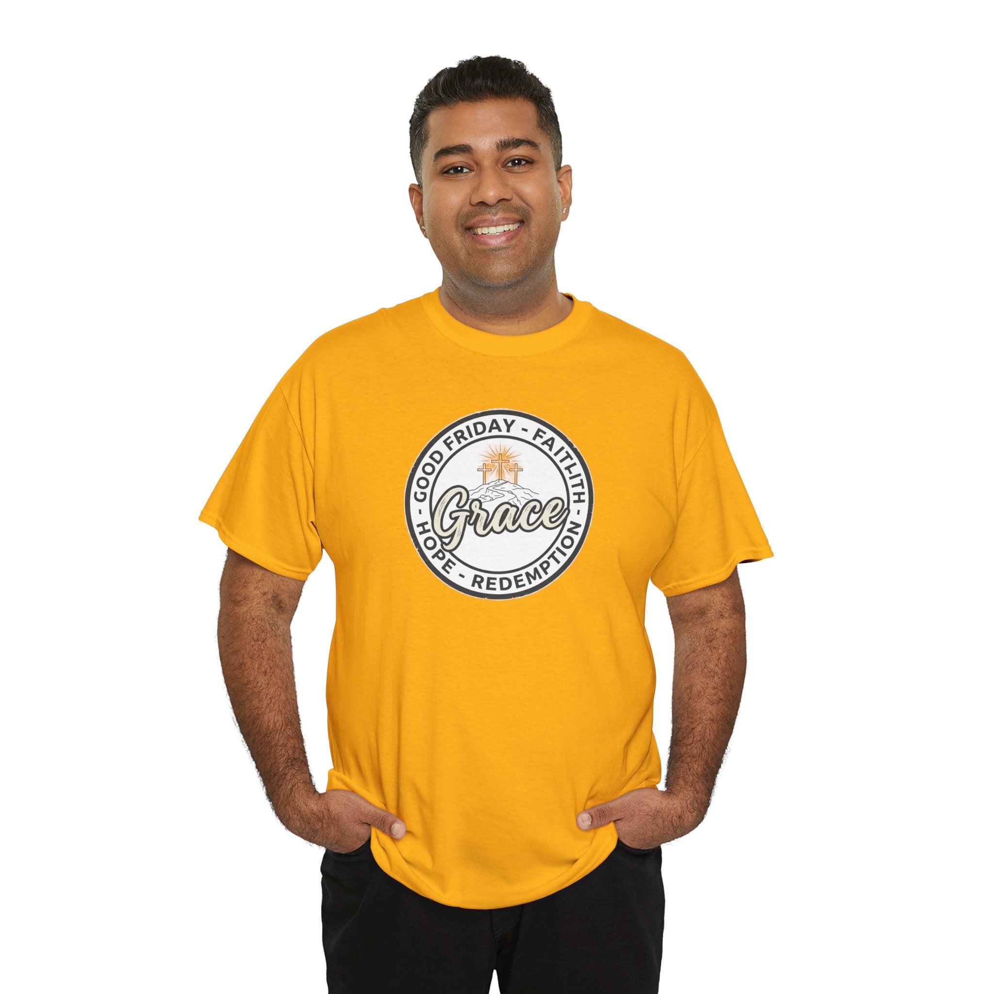 Grace emblem T-Shirt | Good Friday faith hope redemption circle logo
