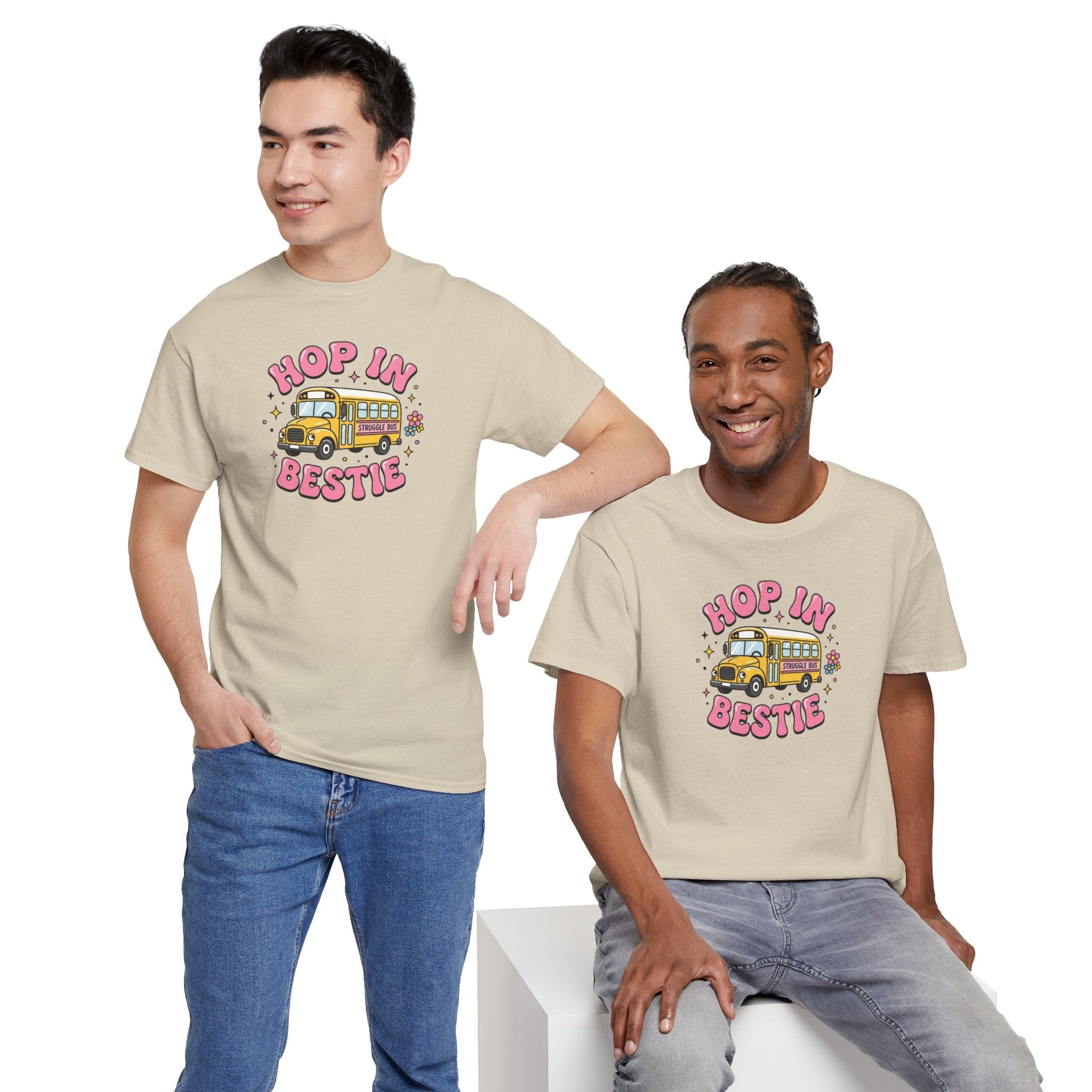Hop In Bestie Van graphic tee | Retro camper, cute pastel design